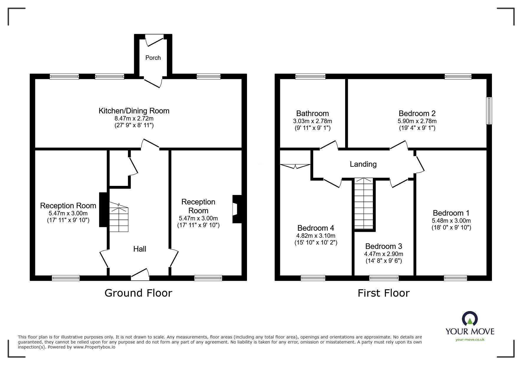 Floorplan of 4 bedroom Semi Detached House to rent, Langrigg, Wigton, Cumbria, CA7