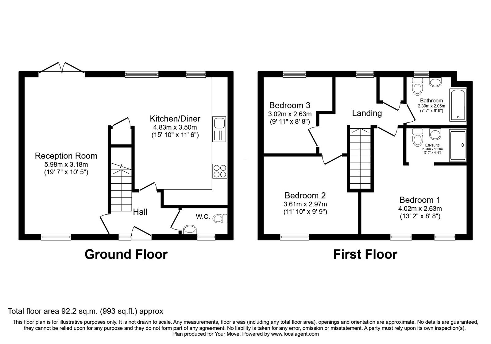 Floorplan of 3 bedroom Semi Detached House for sale, Thurston Drive, Wigton, Cumbria, CA7