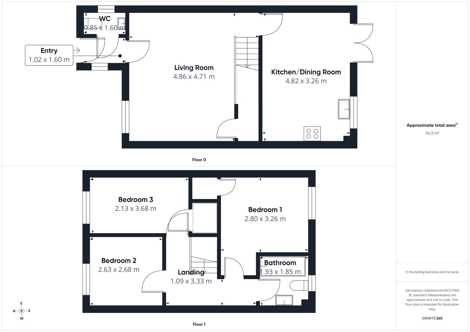 Floorplan of 3 bedroom Detached House for sale, Belfry Way, Wigton, Cumbria, CA7