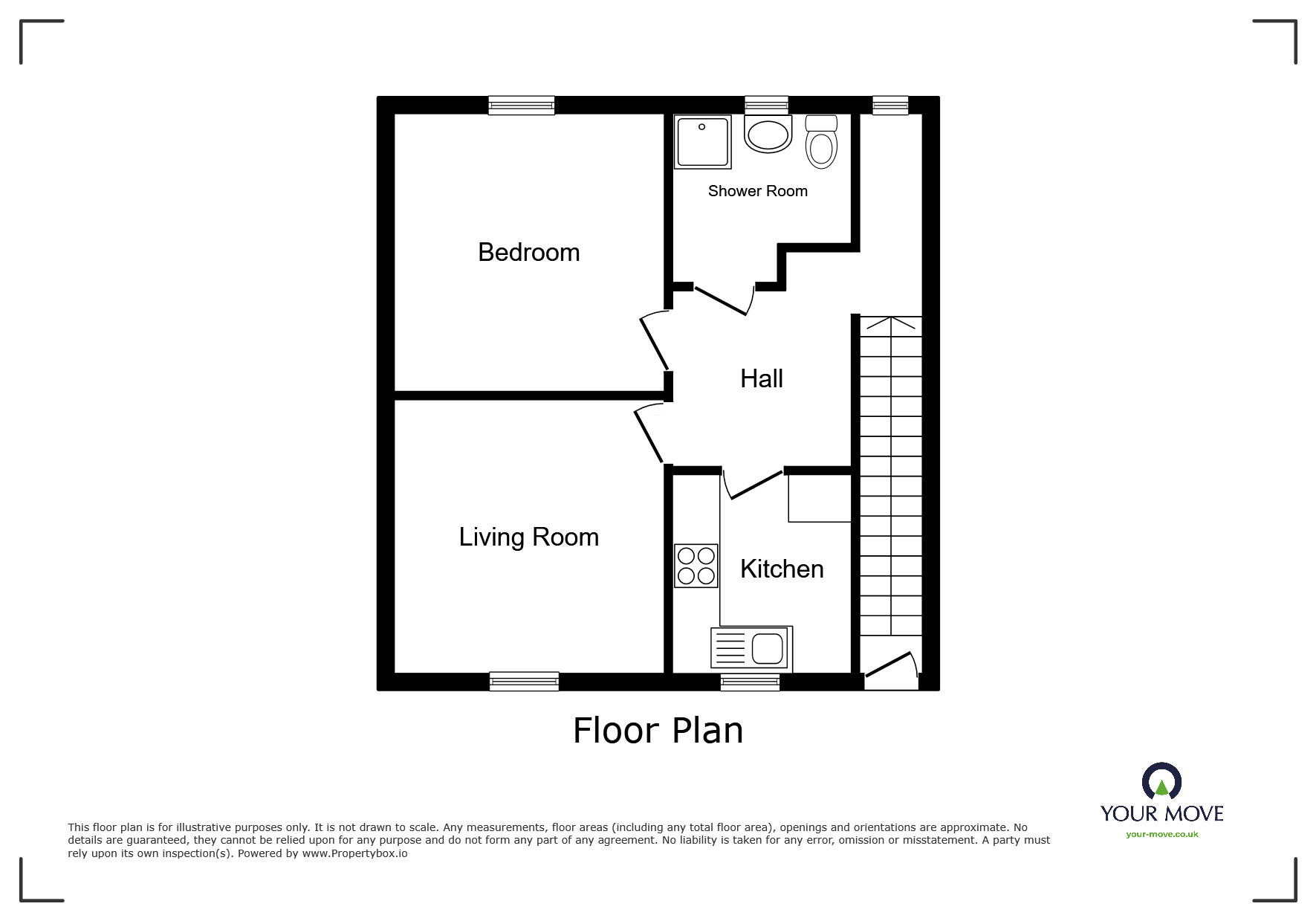 Floorplan of 1 bedroom Flat to rent, Station Road, Wigton, Cumbria, CA7