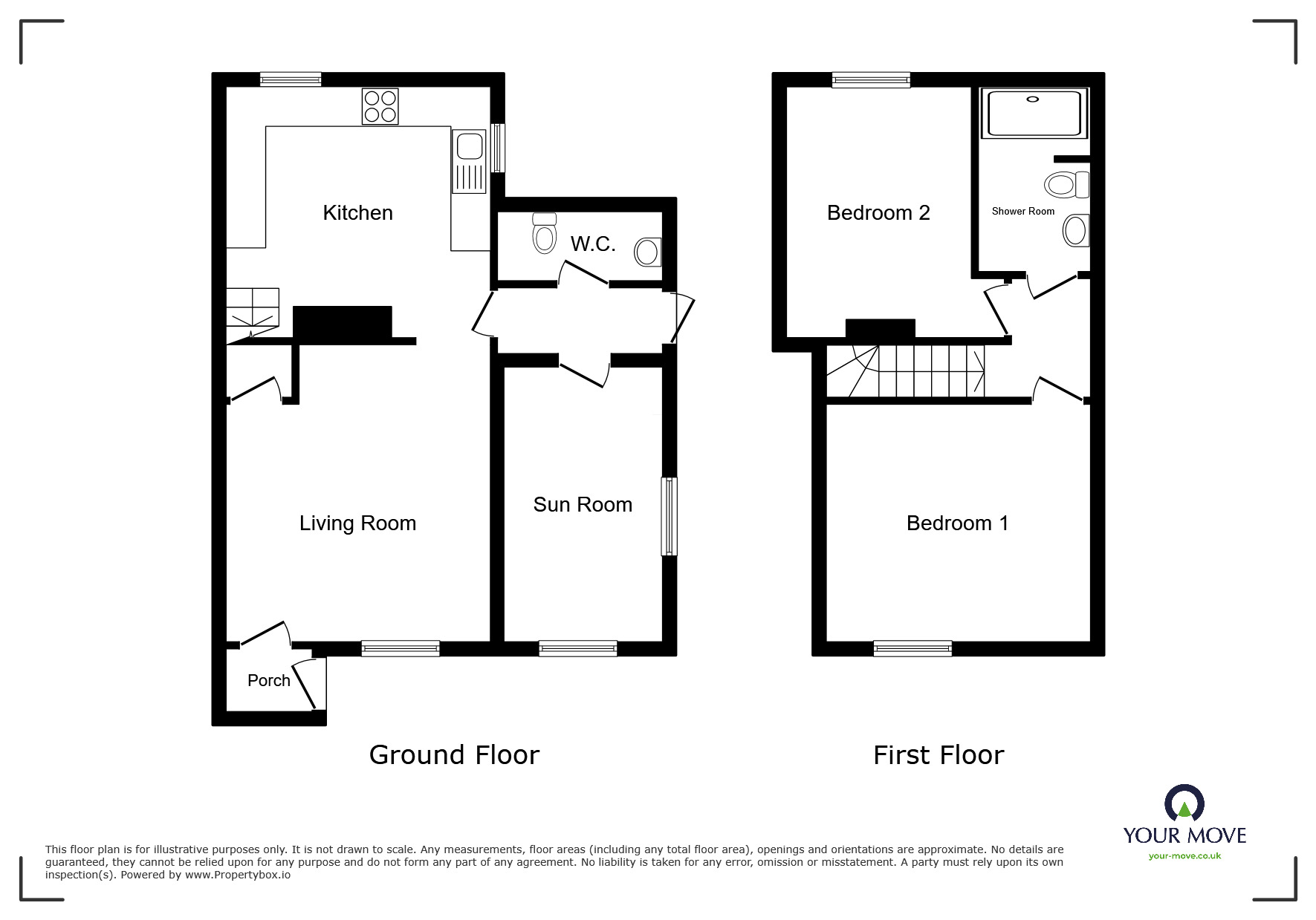 Floorplan of 2 bedroom End Terrace House for sale, Beckfoot, Silloth, Cumbria, CA7
