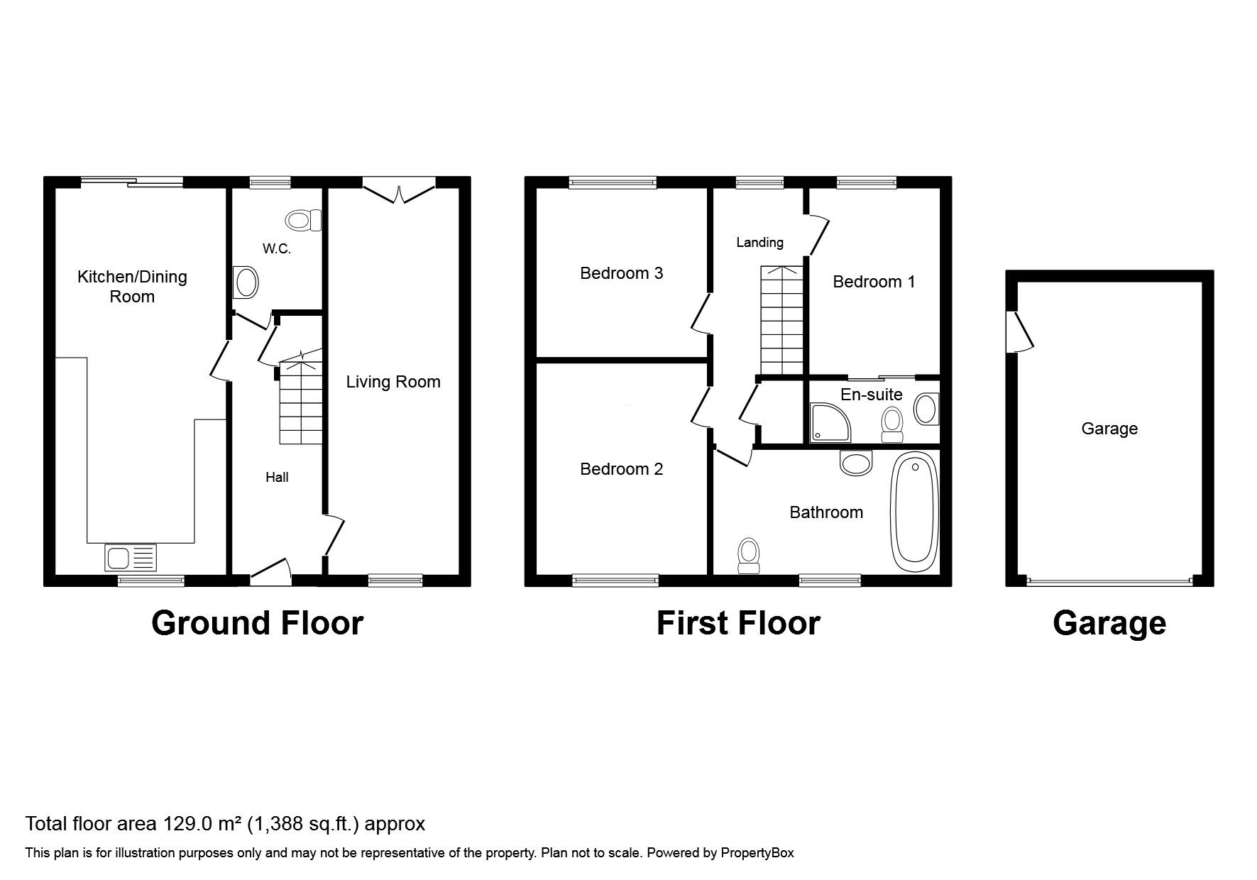 Floorplan of 3 bedroom Detached House to rent, Kirkland Fold, Wigton, Cumbria, CA7