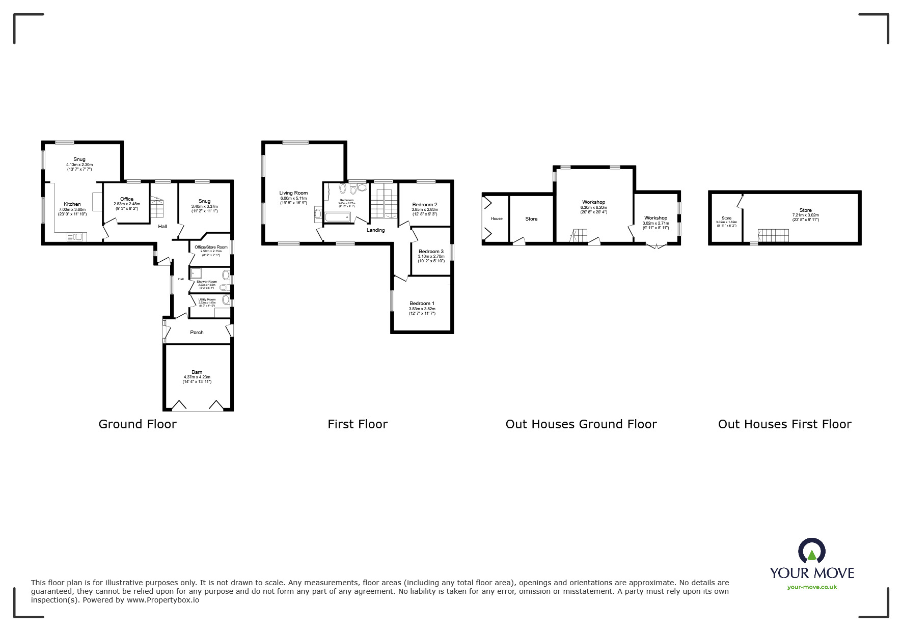 Floorplan of 4 bedroom Detached House for sale, Kingside Hill, Silloth, Cumbria, CA7
