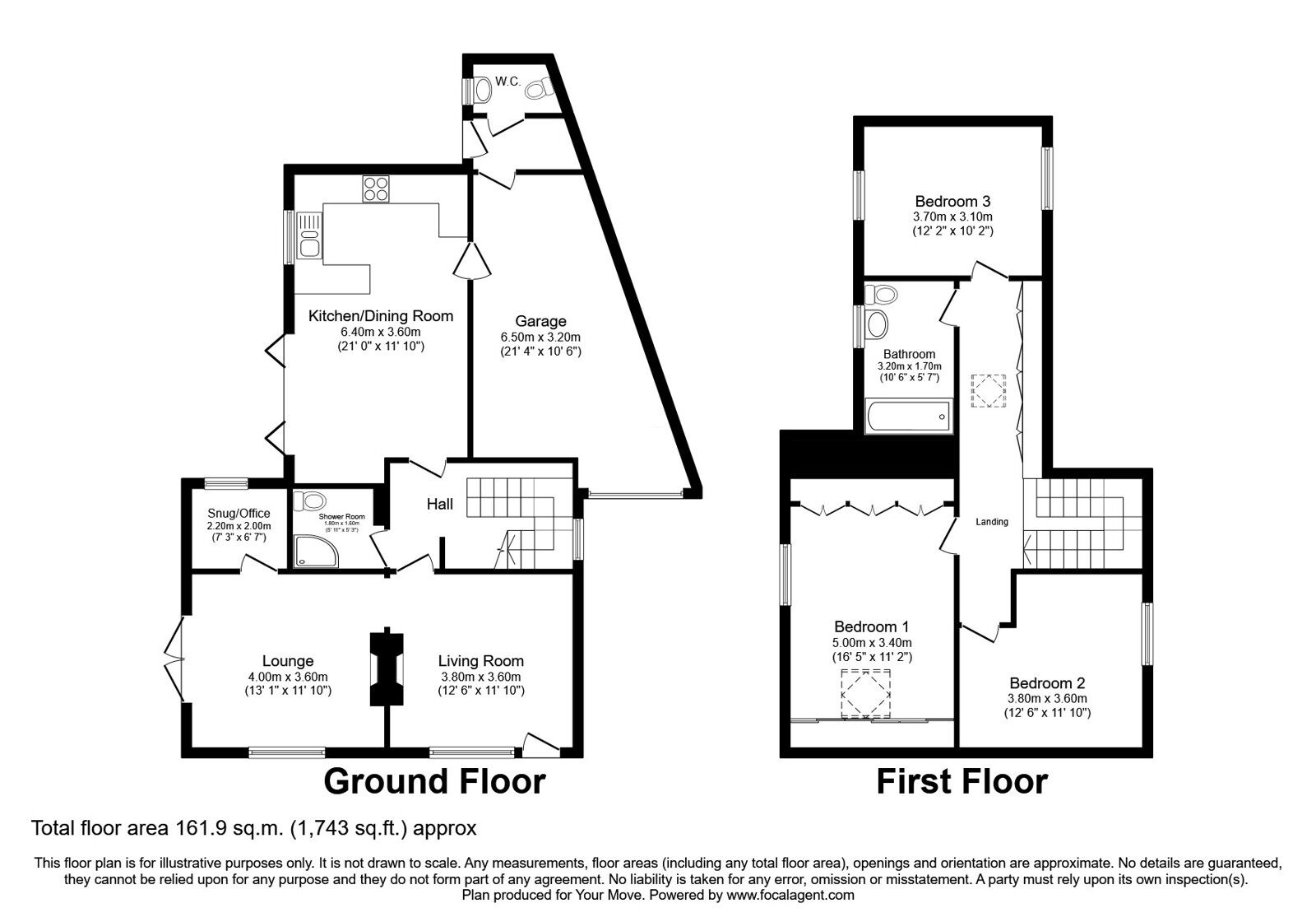 Floorplan of 3 bedroom Detached House for sale, Ireby, Wigton, Cumbria, CA7