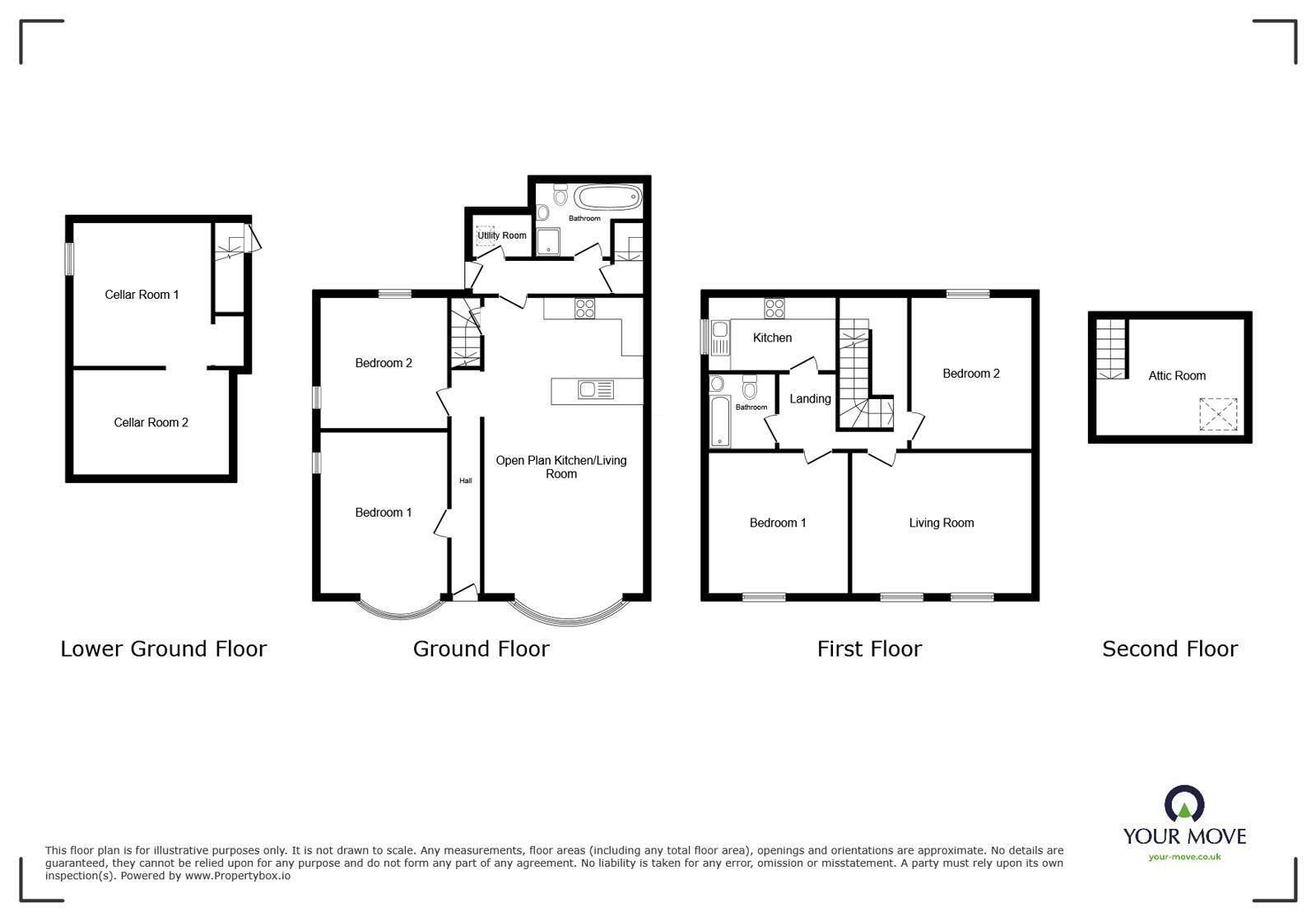 Floorplan of 4 bedroom Detached Flat for sale, Station Road, Aspatria, Cumbria, CA7