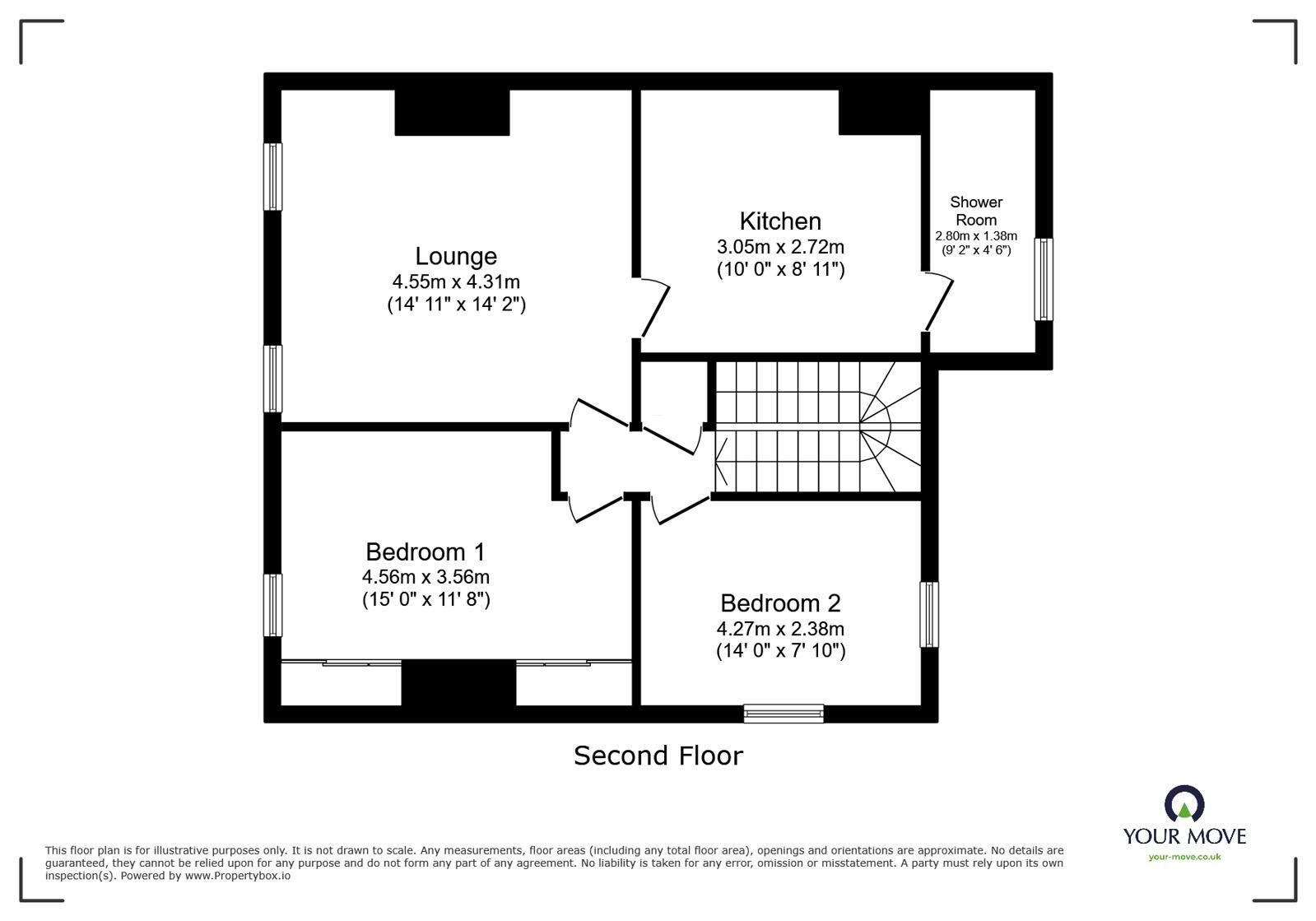 Floorplan of 2 bedroom Flat to rent, King Street, Wigton, Cumbria, CA7