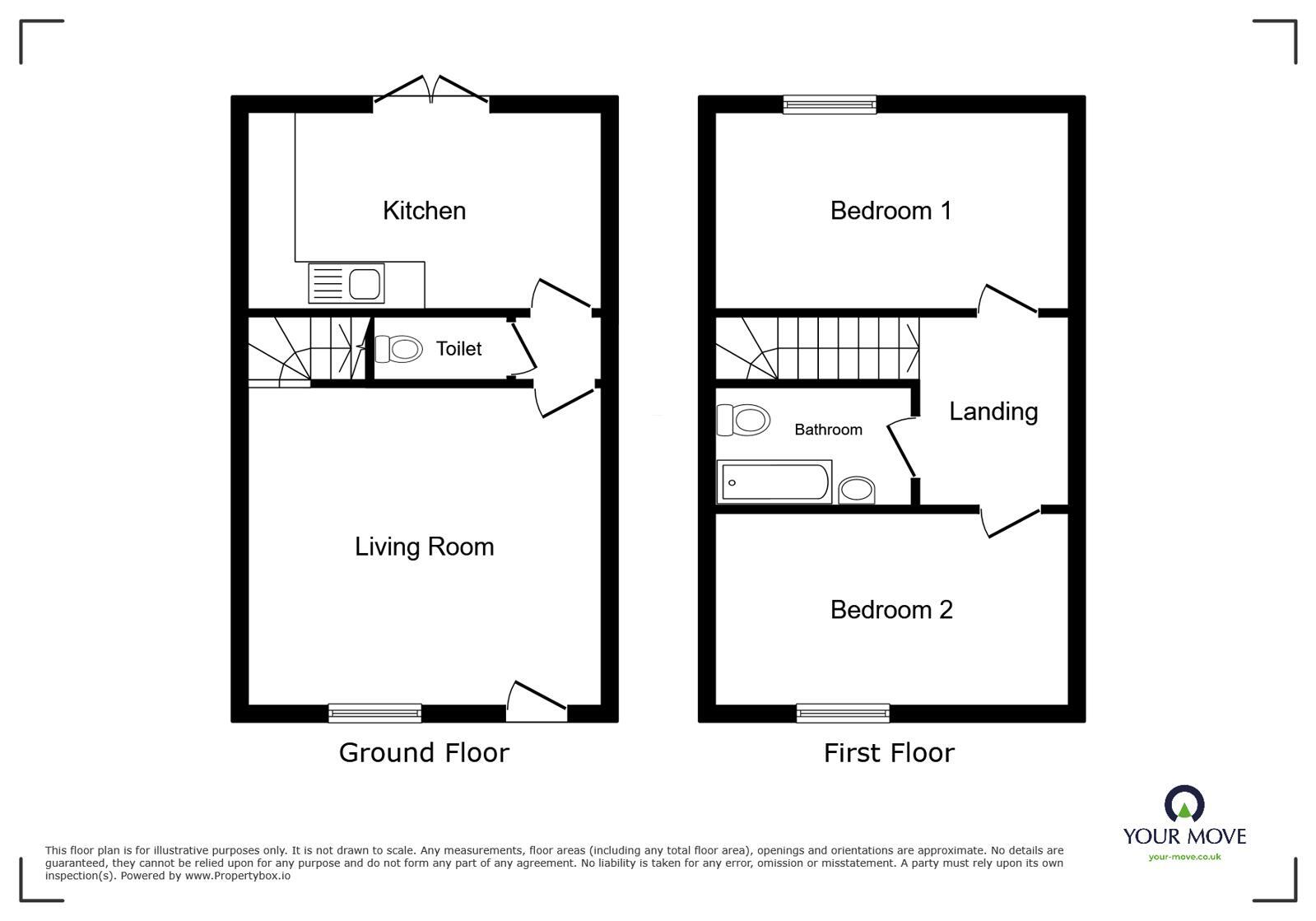 Floorplan of 2 bedroom End Terrace House for sale, Kirkland Fold, Wigton, CA7