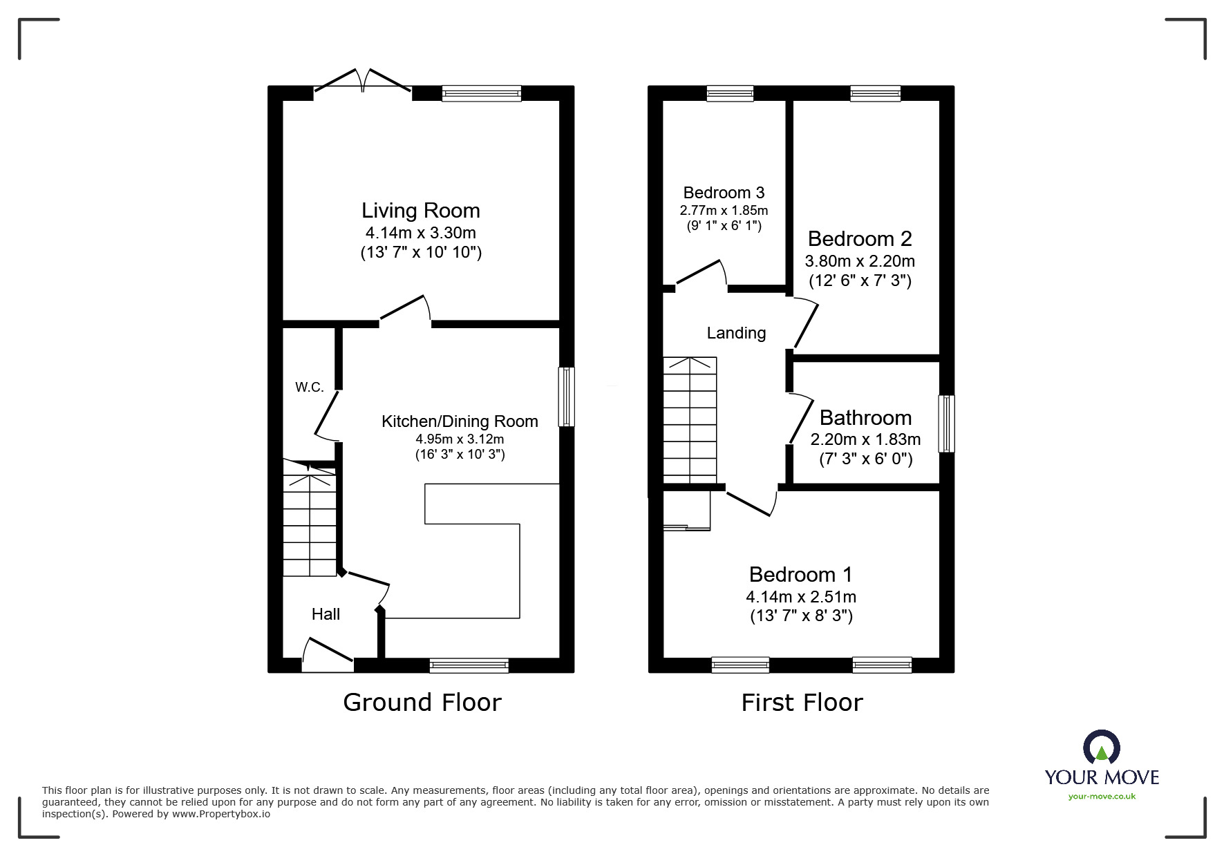 Floorplan of 3 bedroom Semi Detached House to rent, Lakeland View, Aspatria, Cumbria, CA7