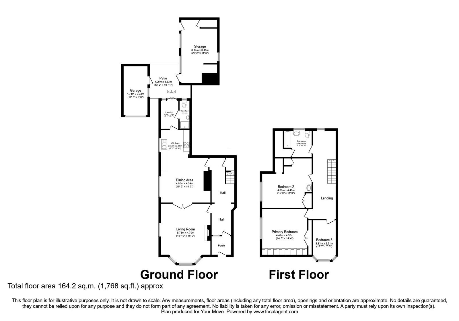 Floorplan of 3 bedroom Semi Detached House for sale, Skinburness Road, Silloth, Cumbria, CA7