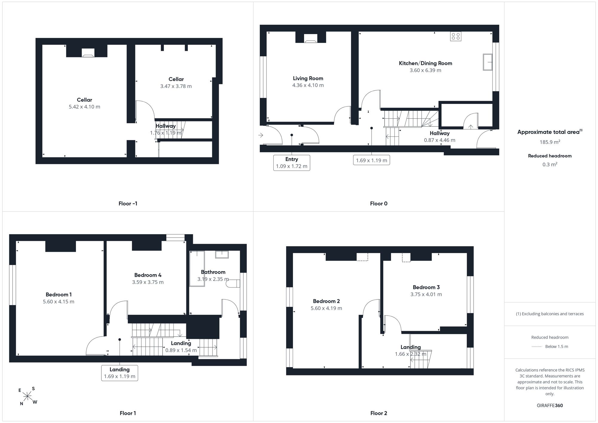 Floorplan of 4 bedroom Mid Terrace House for sale, Market Hill, Wigton, Cumbria, CA7