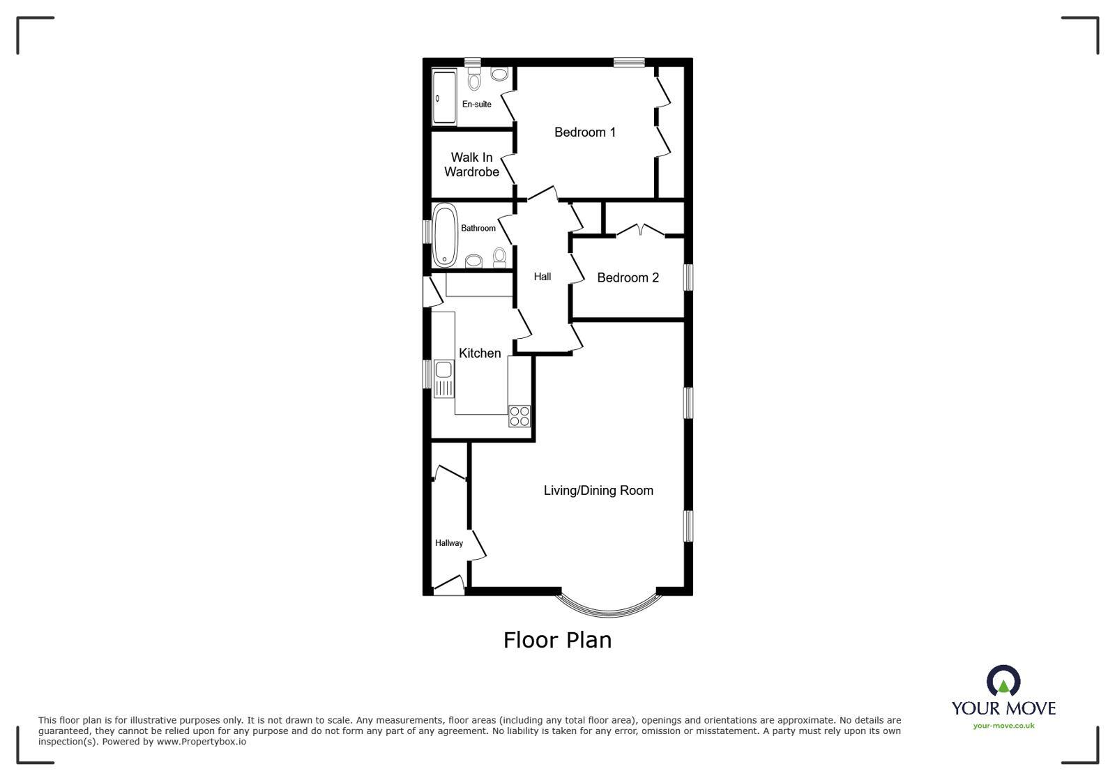 Floorplan of 2 bedroom Detached Property for sale, Meadow View Park, Skinburness Drive, Wigton, CA7