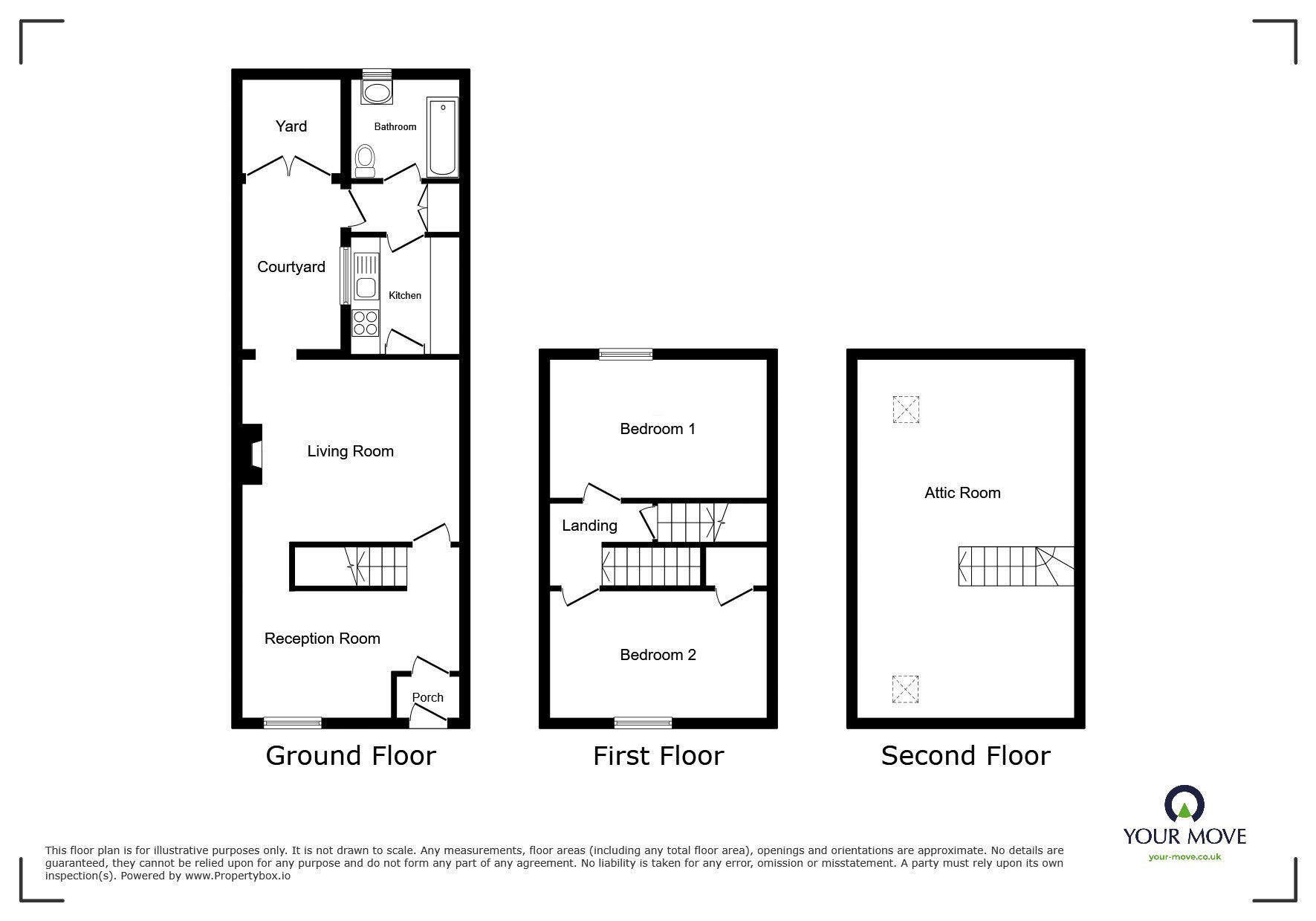Floorplan of 2 bedroom Mid Terrace House for sale, Front Street, Fletchertown, Cumbria, CA7