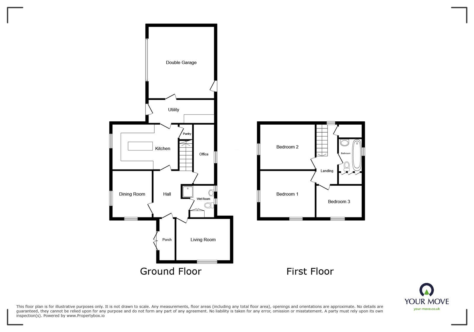 Floorplan of 3 bedroom Detached House for sale, Lowmoor Road, Wigton, Cumbria, CA7