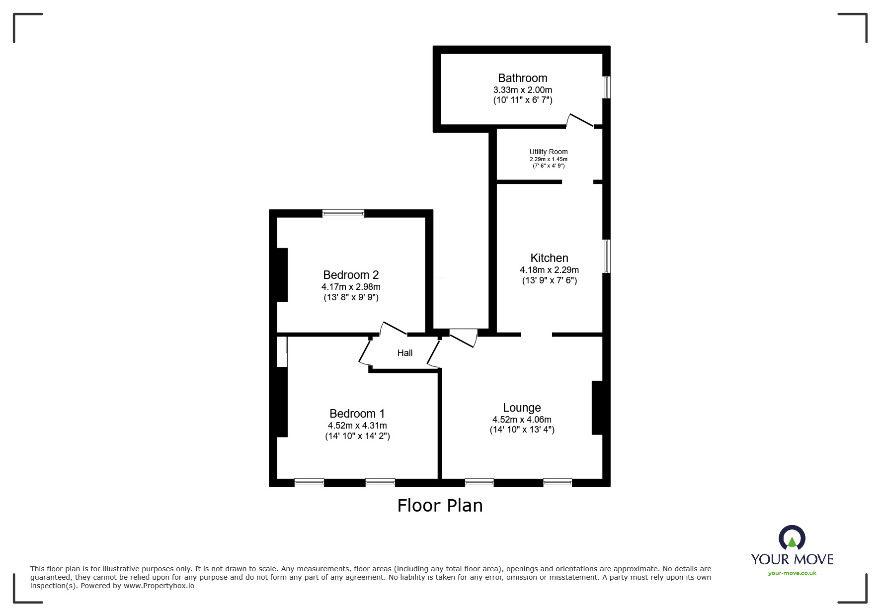 Floorplan of 2 bedroom Flat to rent, King Street, Wigton, Cumbria, CA7