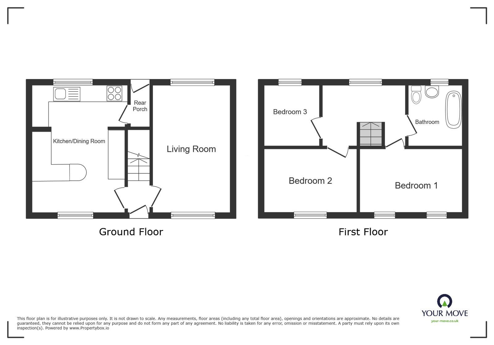 Floorplan of 3 bedroom Semi Detached House for sale, Kirkland Avenue, Wigton, Cumbria, CA7