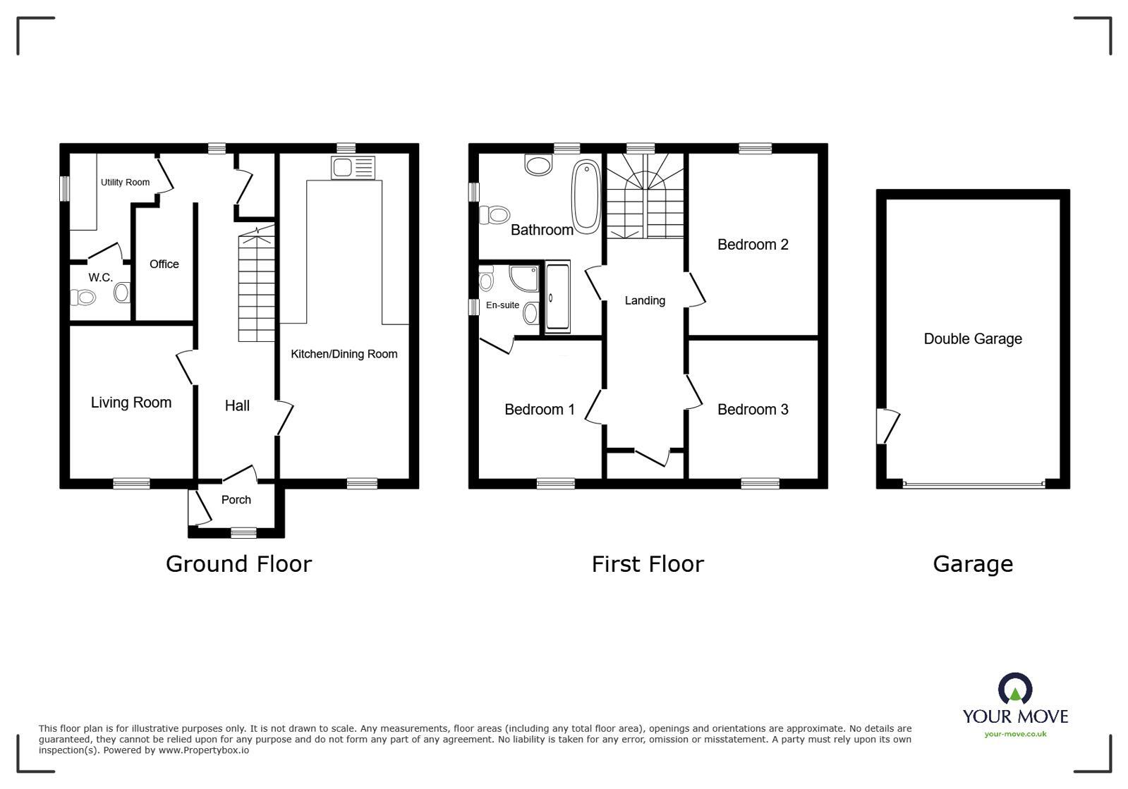 Floorplan of 3 bedroom Detached House for sale, Skinburness Road, Skinburness, Cumbria, CA7