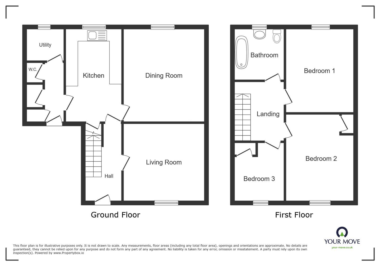 Floorplan of 3 bedroom Semi Detached House for sale, High Croft, Ireby, Cumbria, CA7
