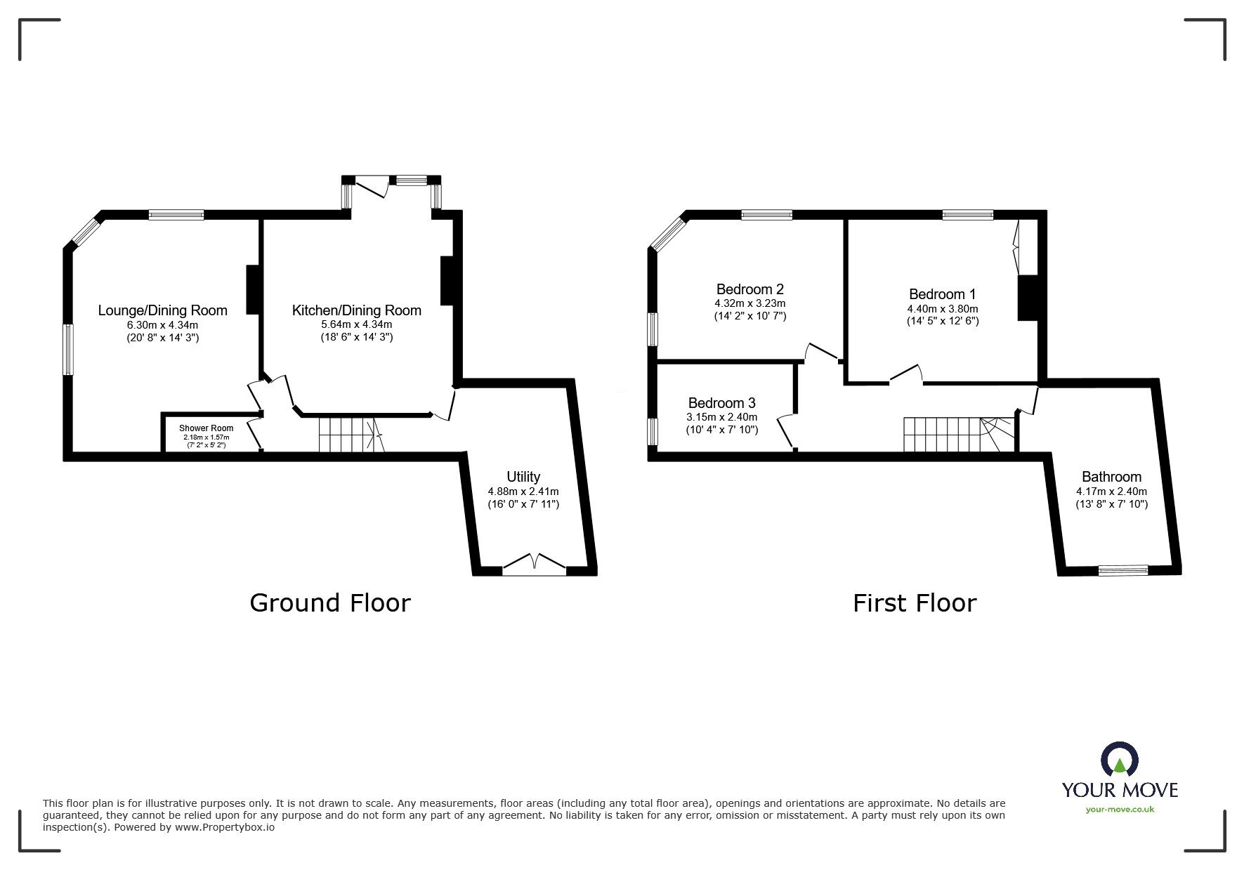 Floorplan of 3 bedroom Mid Terrace House to rent, Wampool Street, Silloth, Cumbria, CA7