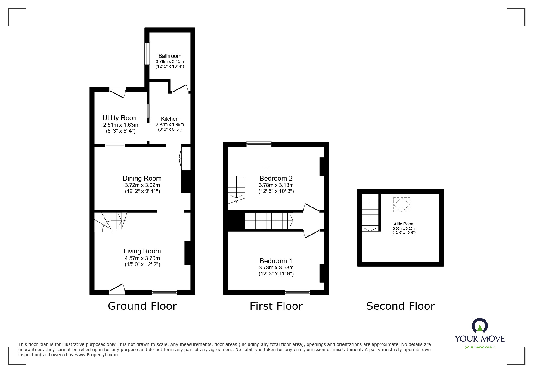 Floorplan of 2 bedroom Mid Terrace House to rent, New Street, Silloth, Cumbria, CA7