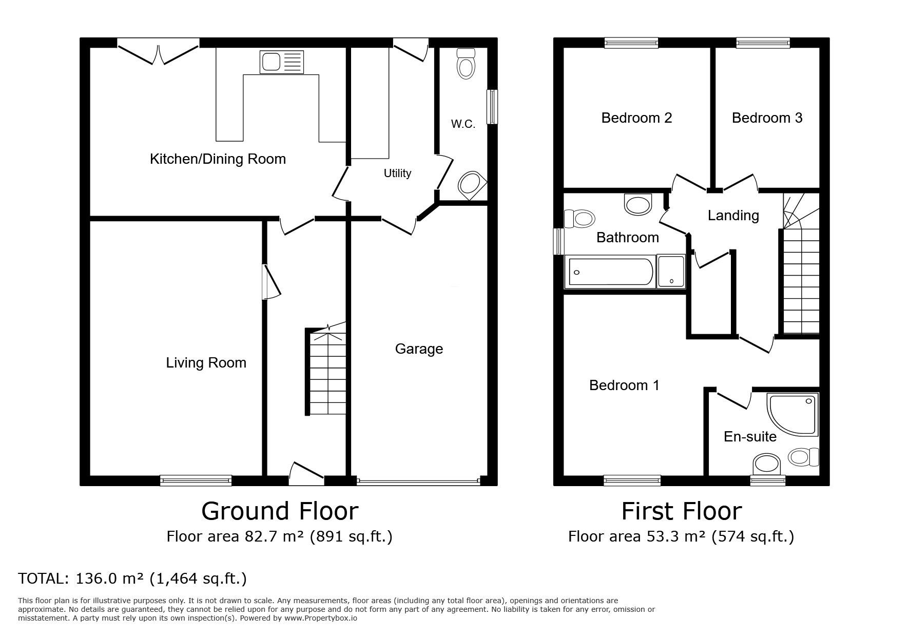 Floorplan of 3 bedroom Detached House for sale, Woodside Park, Wigton, Cumbria, CA7