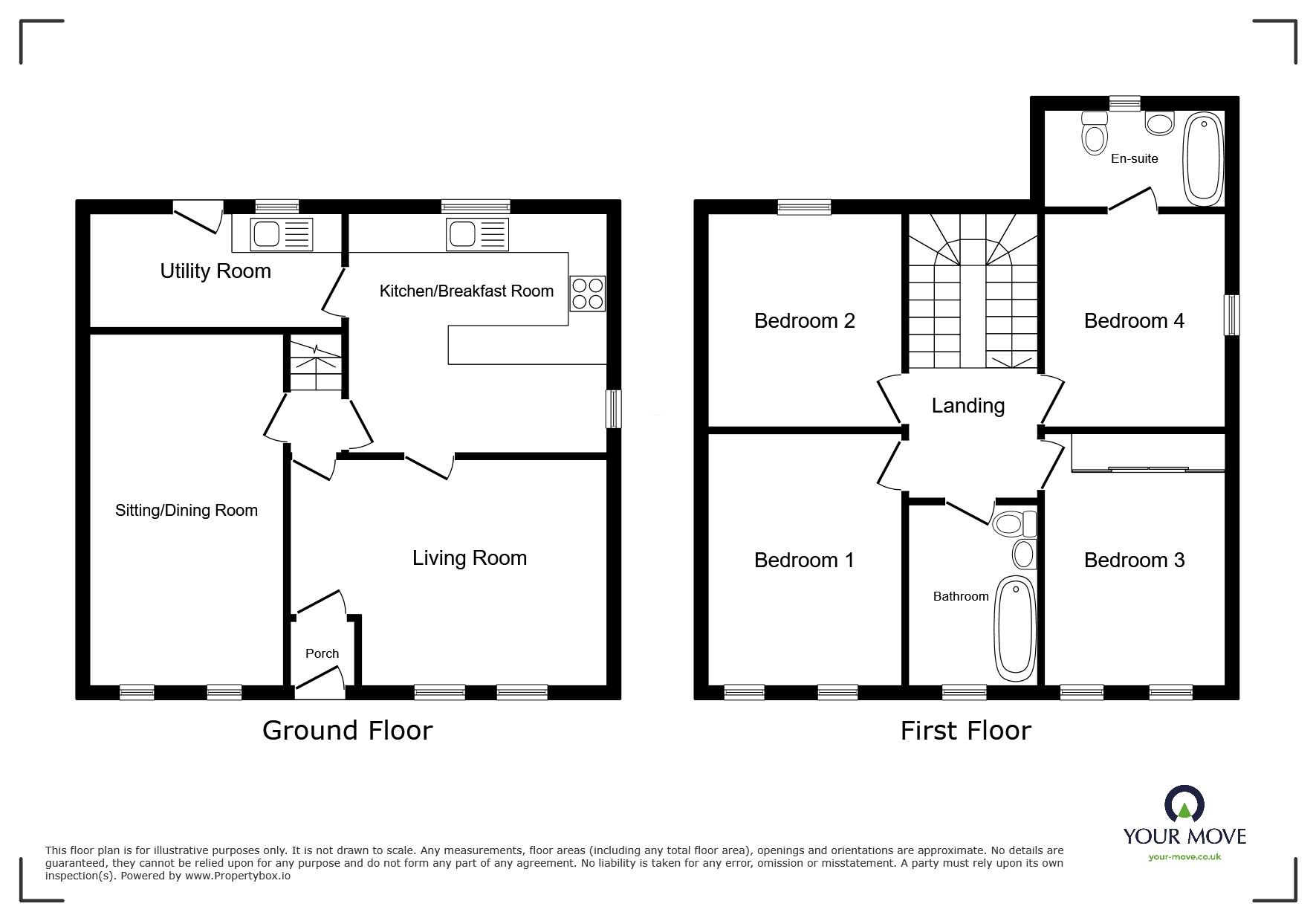 Floorplan of 4 bedroom Detached House for sale, Easton, Wigton, Cumbria, CA7
