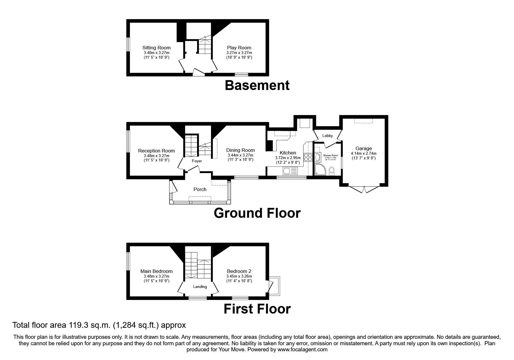 Floorplan of 2 bedroom End Terrace House for sale, Port Carlisle, Wigton, Cumbria, CA7
