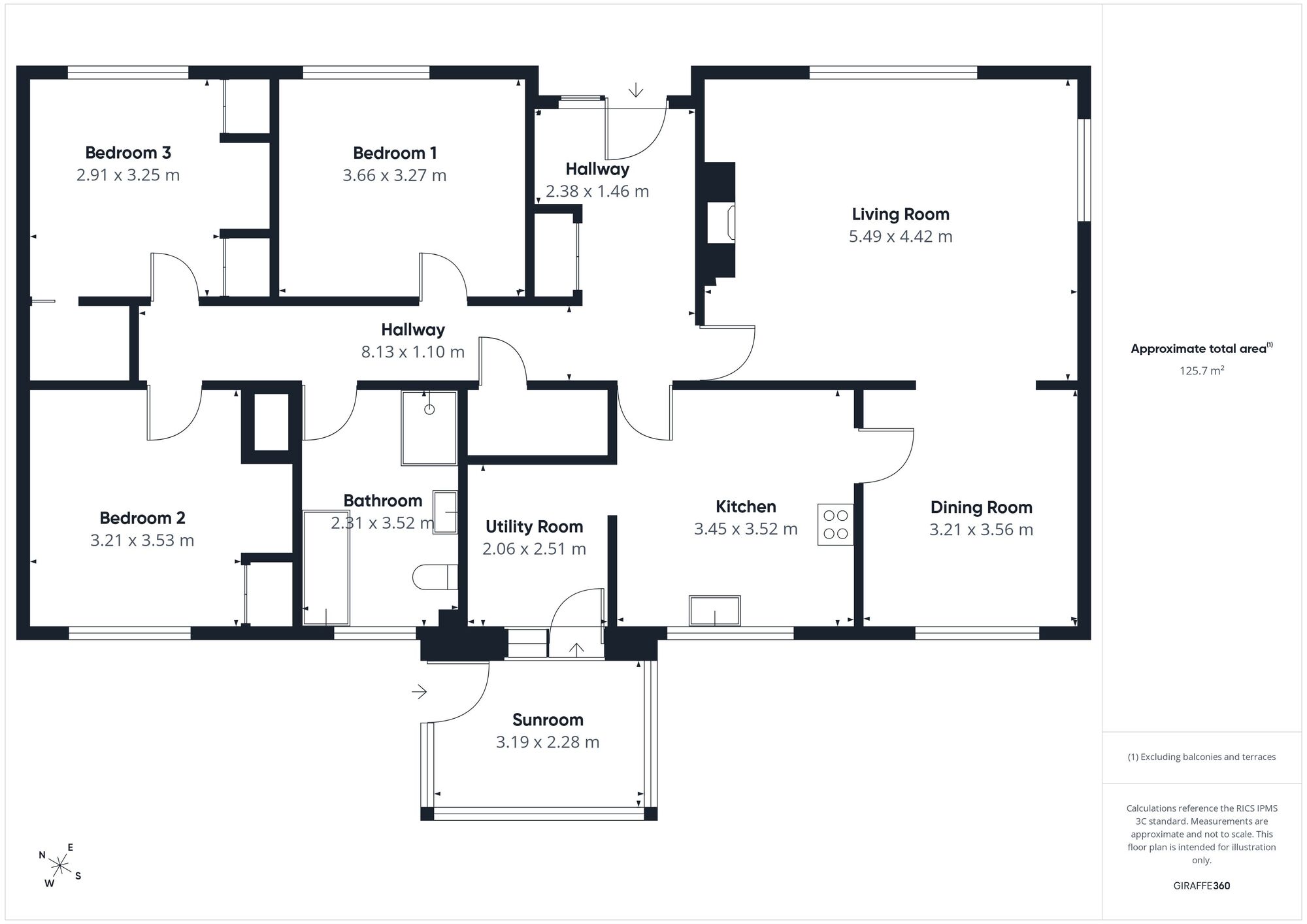 Floorplan of 3 bedroom Detached Bungalow for sale, Bothel, Wigton, Cumbria, CA7