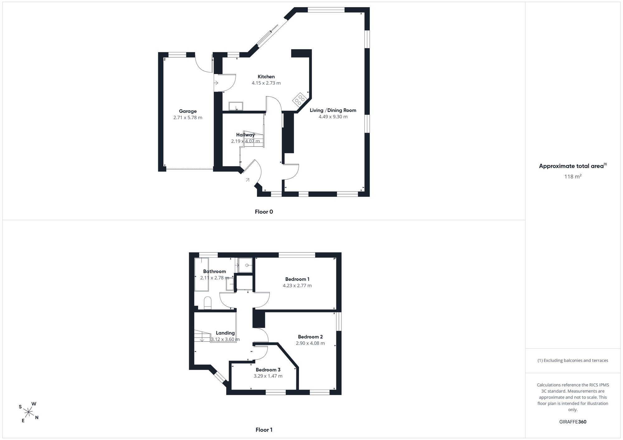 Floorplan of 3 bedroom Semi Detached House for sale, Field View, Wigton, Cumbria, CA7