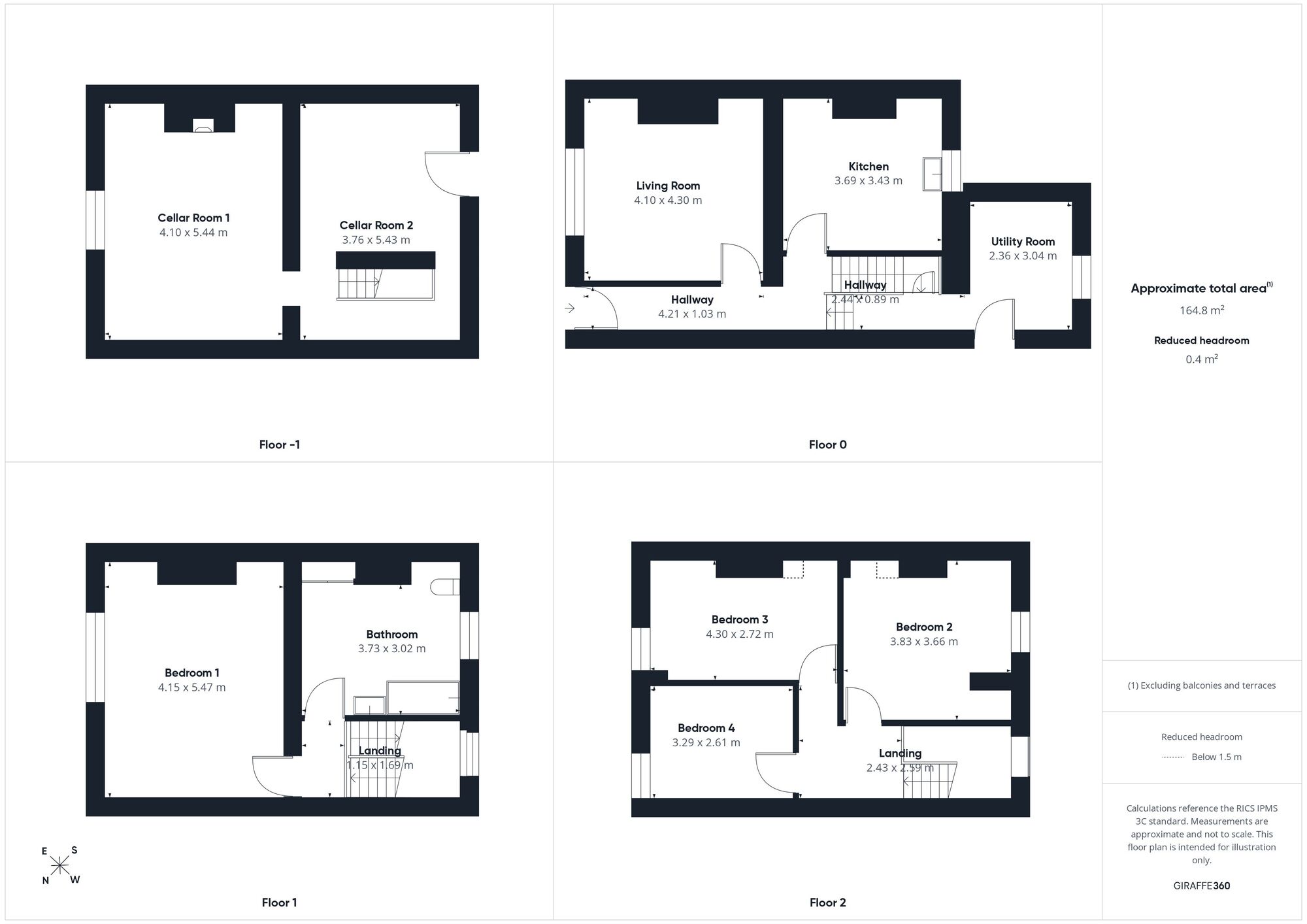Floorplan of 4 bedroom Mid Terrace House for sale, Market Hill, Wigton, Cumbria, CA7