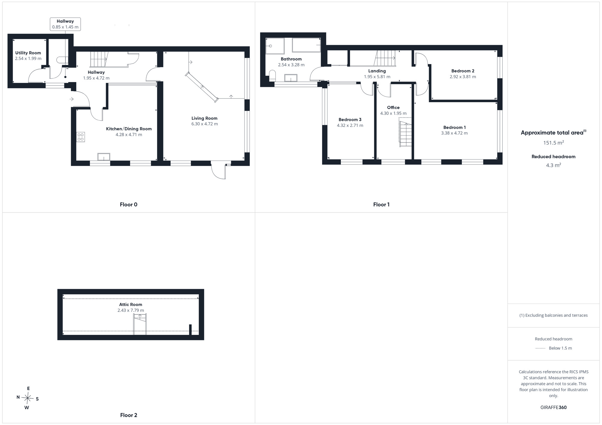 Floorplan of 3 bedroom Link Detached House for sale, Cuddy Lonning, Wigton, Cumbria, CA7