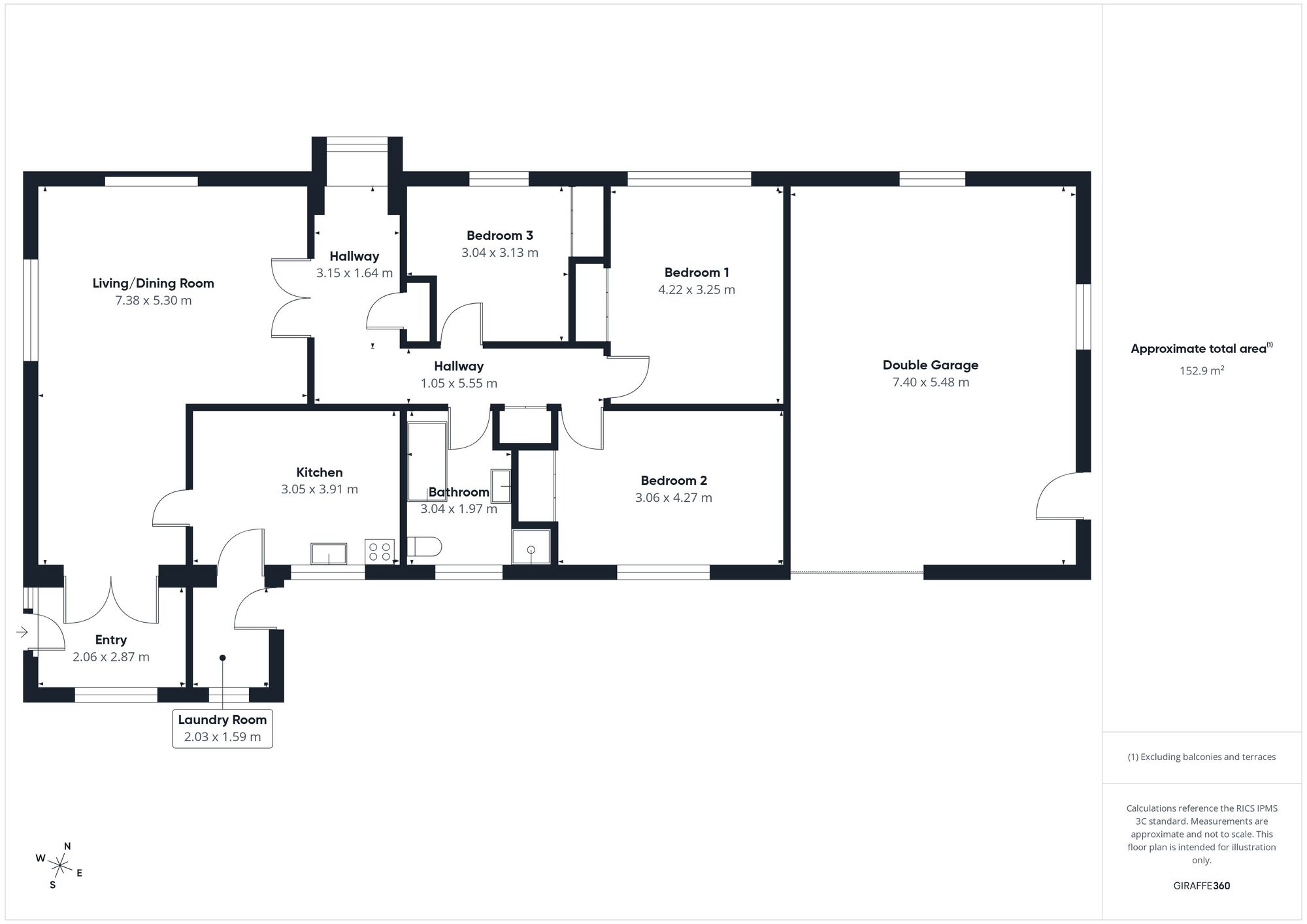 Floorplan of 3 bedroom Detached Bungalow for sale, Outgang Road, Wigton, Cumbria, CA7
