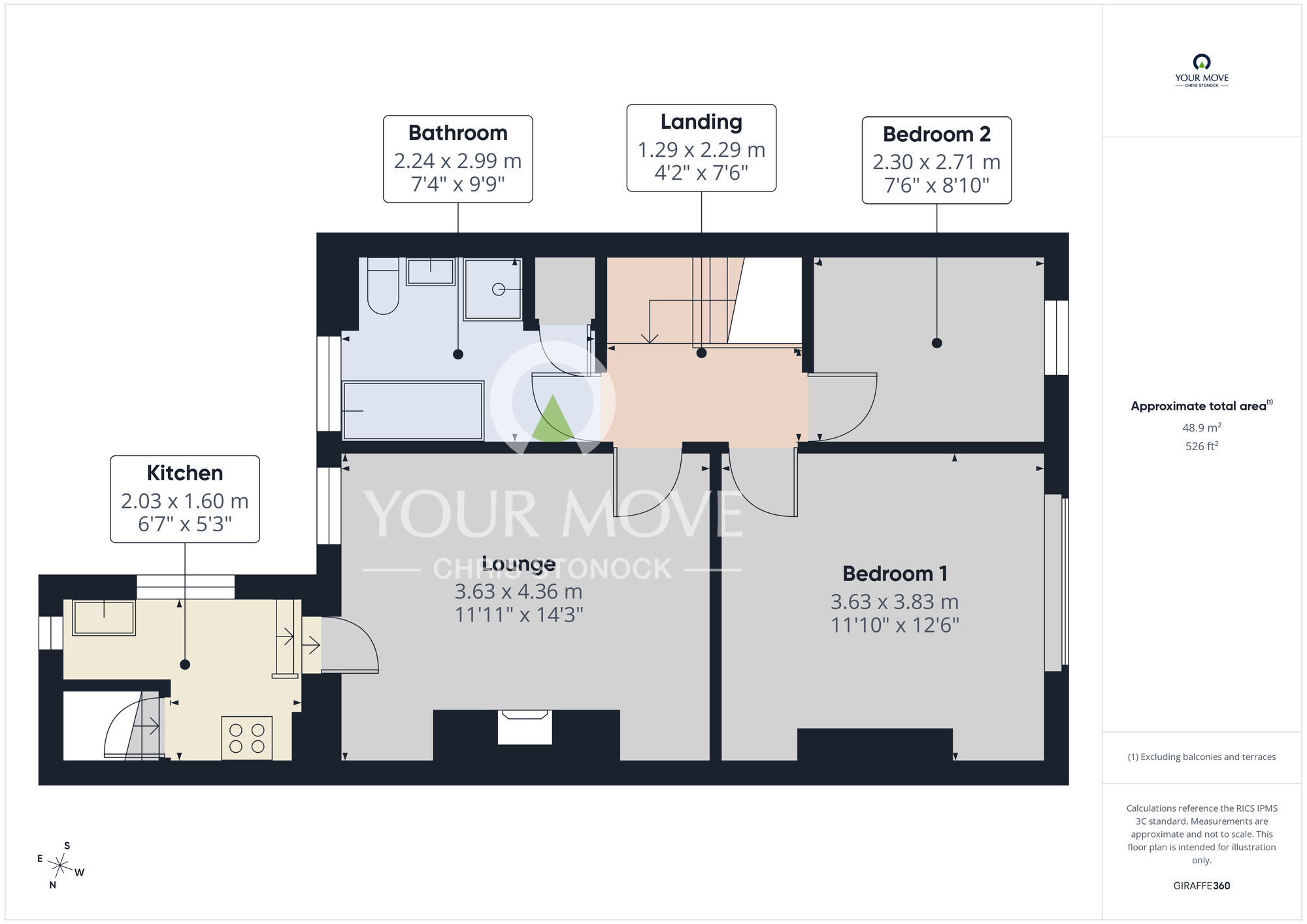 Floorplan of 2 bedroom Flat to rent, Alice Street, Winlaton, Blaydon-on-tyne, NE21