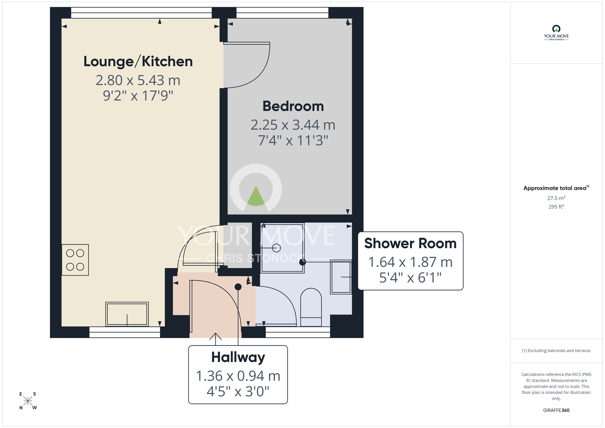 Floorplan of 1 bedroom Flat to rent, Scotland Court, Winlaton, Tyne And Wear, NE21