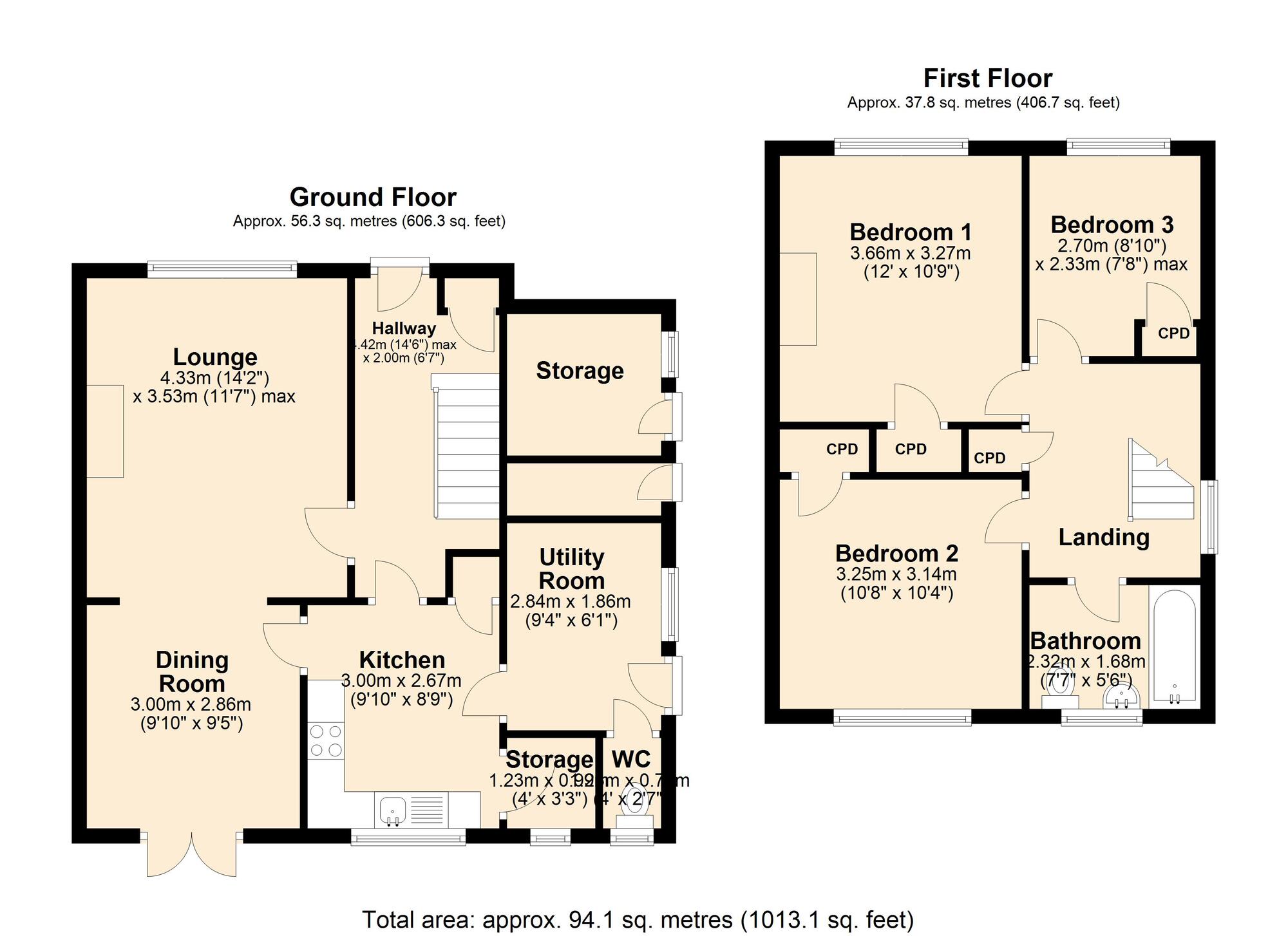 Floorplan of 3 bedroom Semi Detached House for sale, Axwell View, Blaydon, NE21