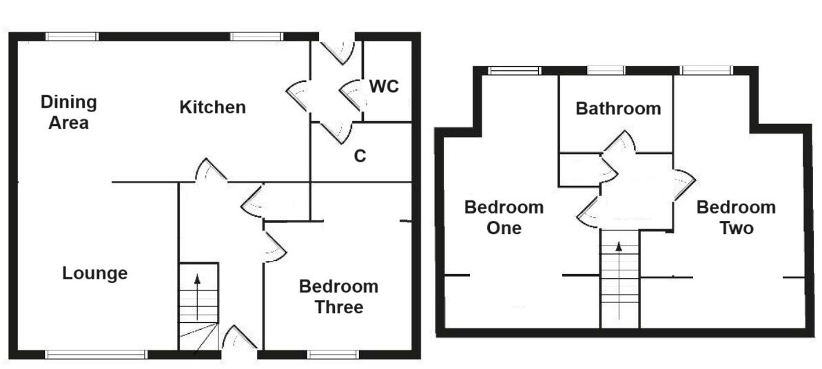 Floorplan of 3 bedroom Semi Detached House for sale, Branchalfield Drive, Wishaw, North Lanarkshire, ML2