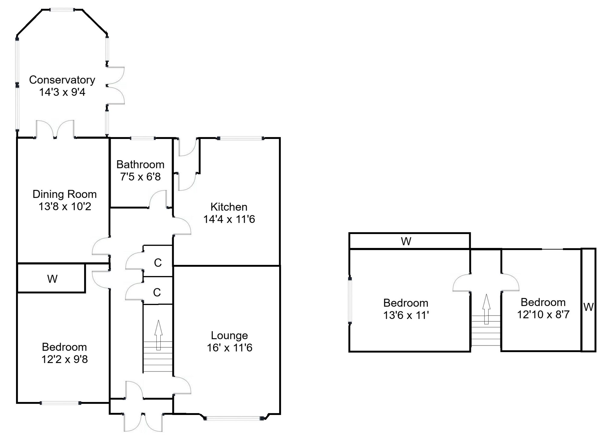 Floorplan of 3 bedroom Semi Detached House for sale, Magnolia Street, Wishaw, North Lanarkshire, ML2