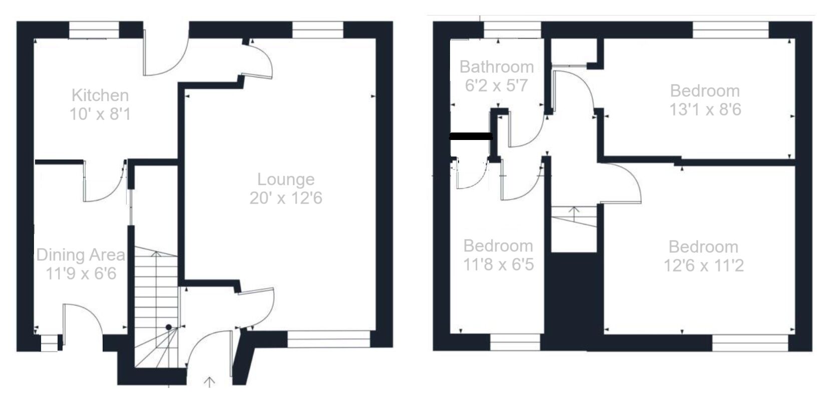 Floorplan of 3 bedroom Mid Terrace House for sale, Gala Crescent, Wishaw, Lanarkshire, ML2