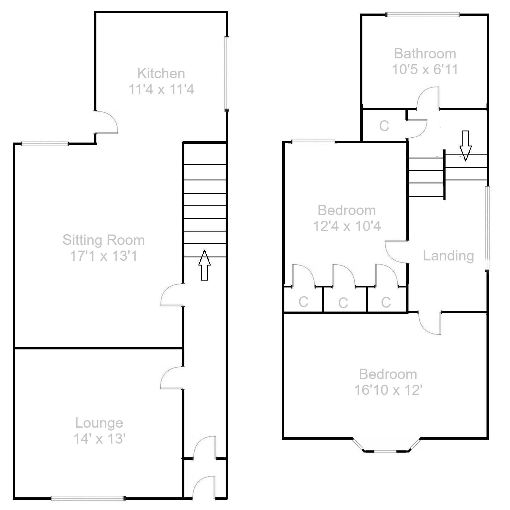 Floorplan of 2 bedroom End Terrace House for sale, East Academy Street, Wishaw, North Lanarkshire, ML2