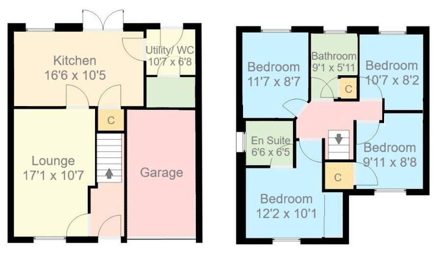 Floorplan of 4 bedroom Detached House for sale, Caledonian Crescent, Law, South Lanarkshire, ML8