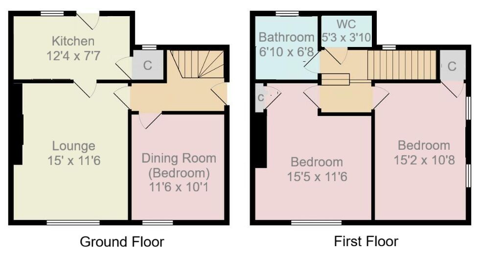 Floorplan of 3 bedroom Semi Detached House for sale, Kenilworth Avenue, Wishaw, North Lanarkshire, ML2