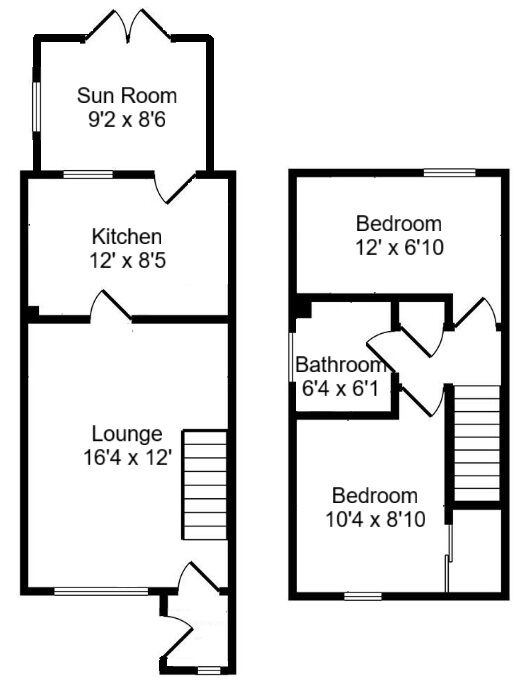Floorplan of 2 bedroom Semi Detached House for sale, Lewis Avenue, Wishaw, North Lanarkshire, ML2