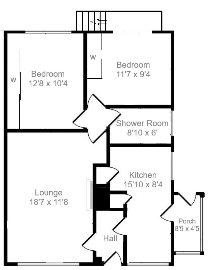 Floorplan of 2 bedroom Semi Detached Bungalow for sale, Linthill, Lanark, South Lanarkshire, ML11
