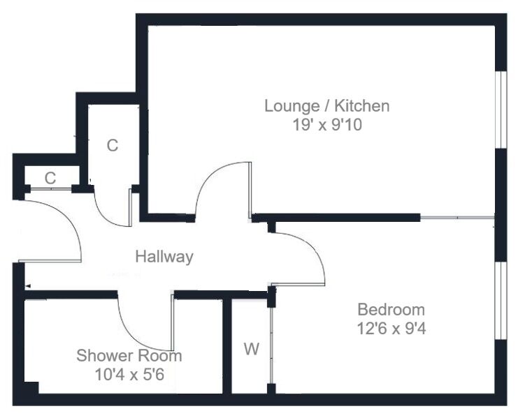 Floorplan of 1 bedroom Flat for sale, Arneil Place, Edinburgh, Midlothian, EH5