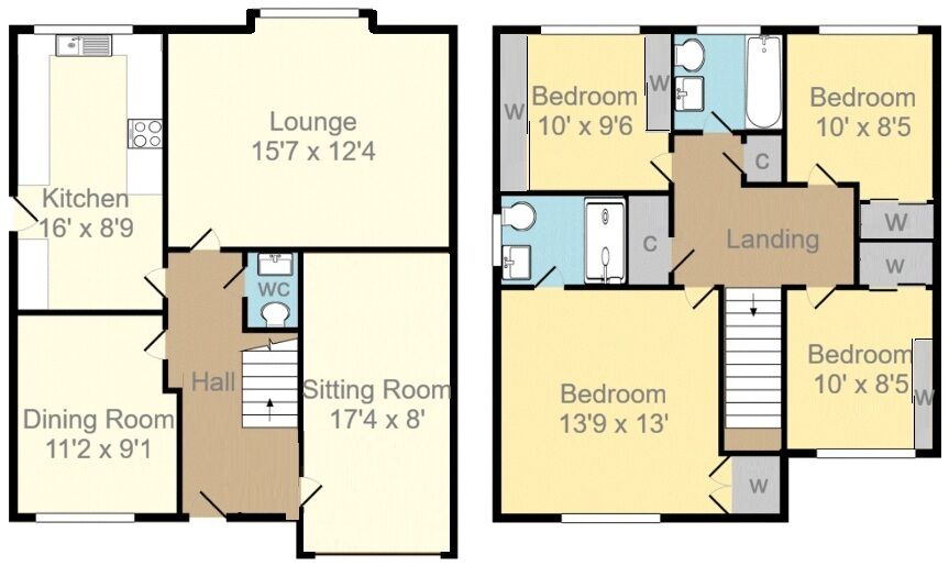 Floorplan of 4 bedroom Detached House for sale, South Line View, Wishaw, North Lanarkshire, ML2