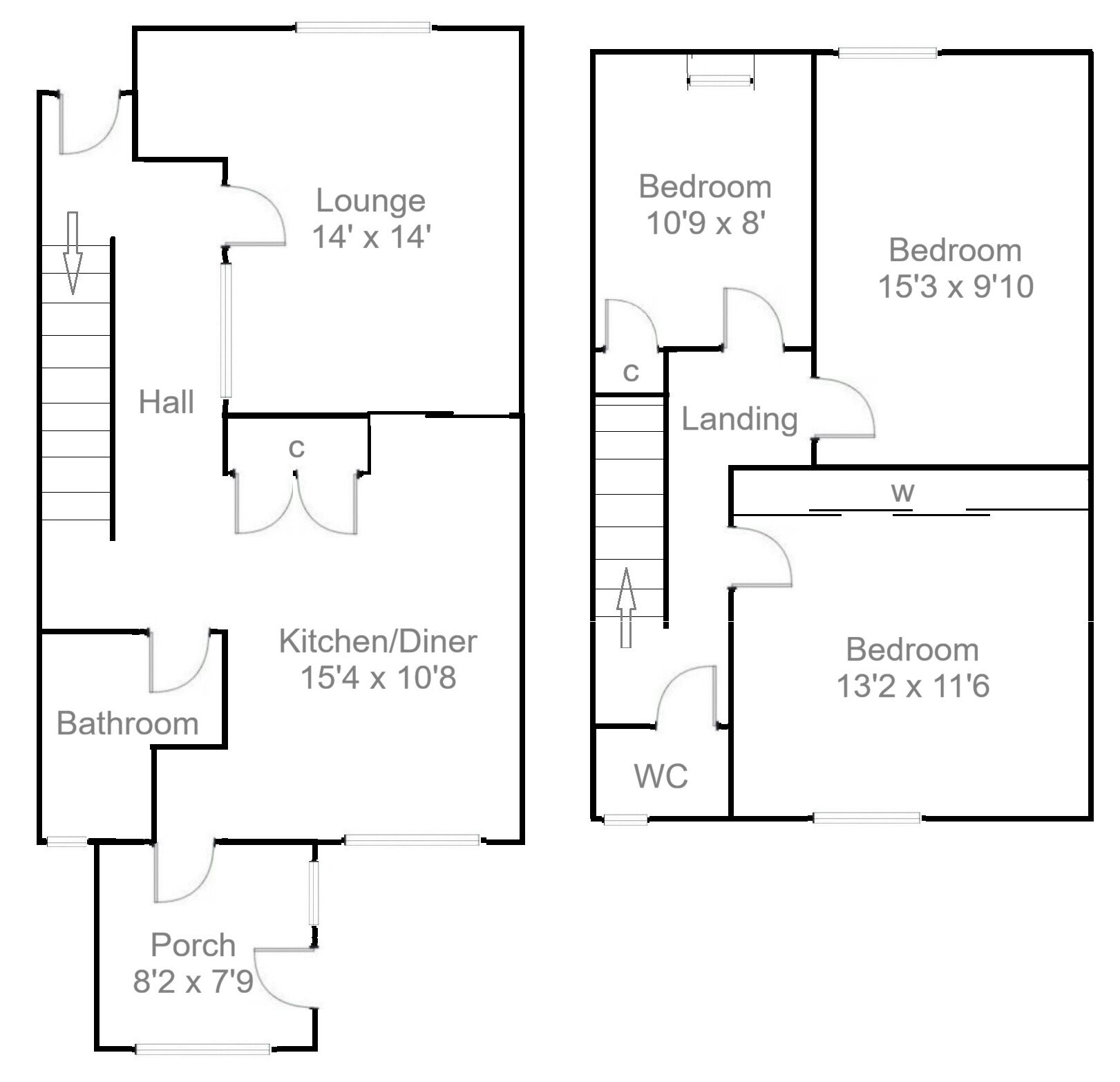Floorplan of 3 bedroom Semi Detached House for sale, Cambusnethan Street, Wishaw, North Lanarkshire, ML2