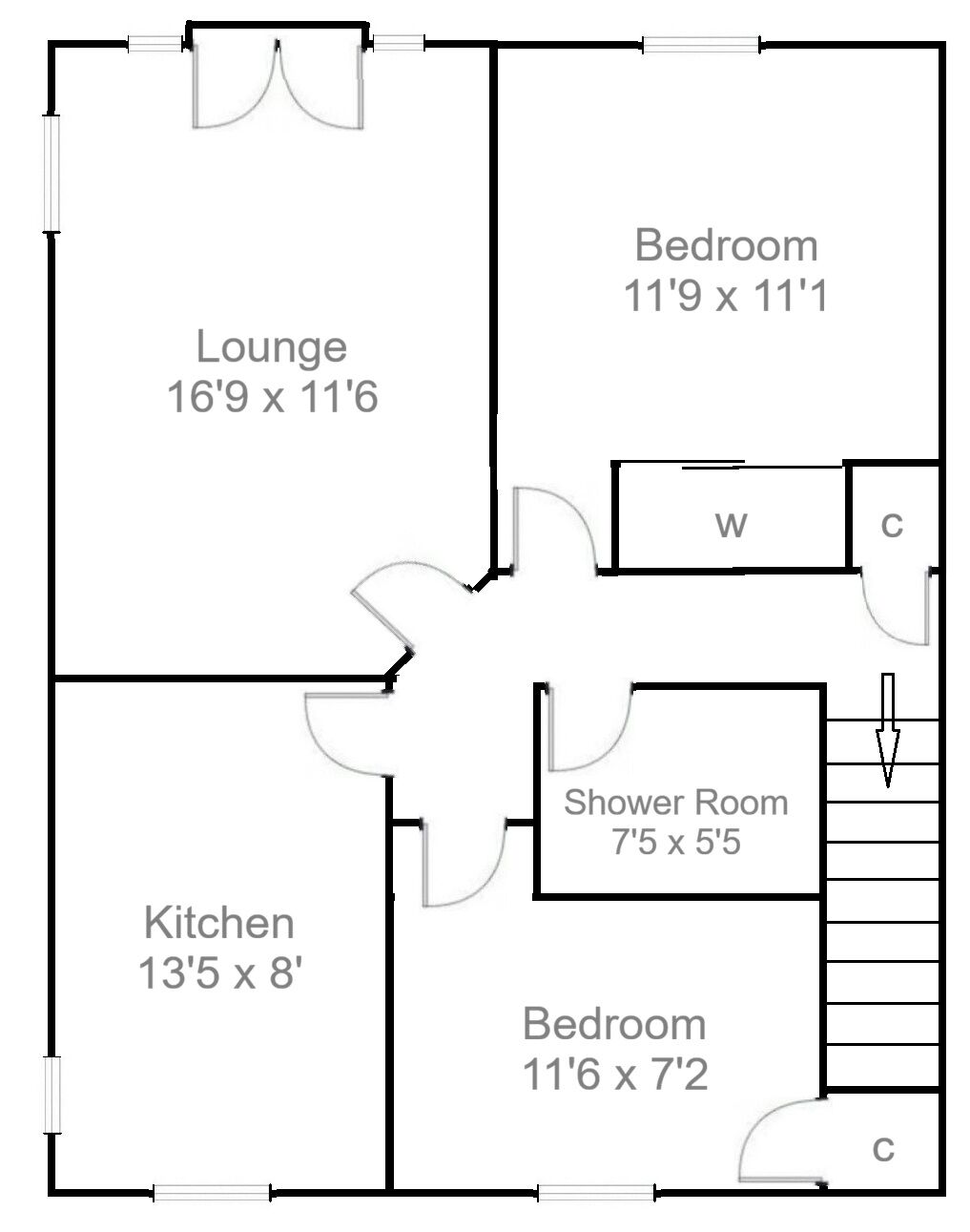 Floorplan of 2 bedroom Flat for sale, Milne Court, North Lanarkshire, ML2