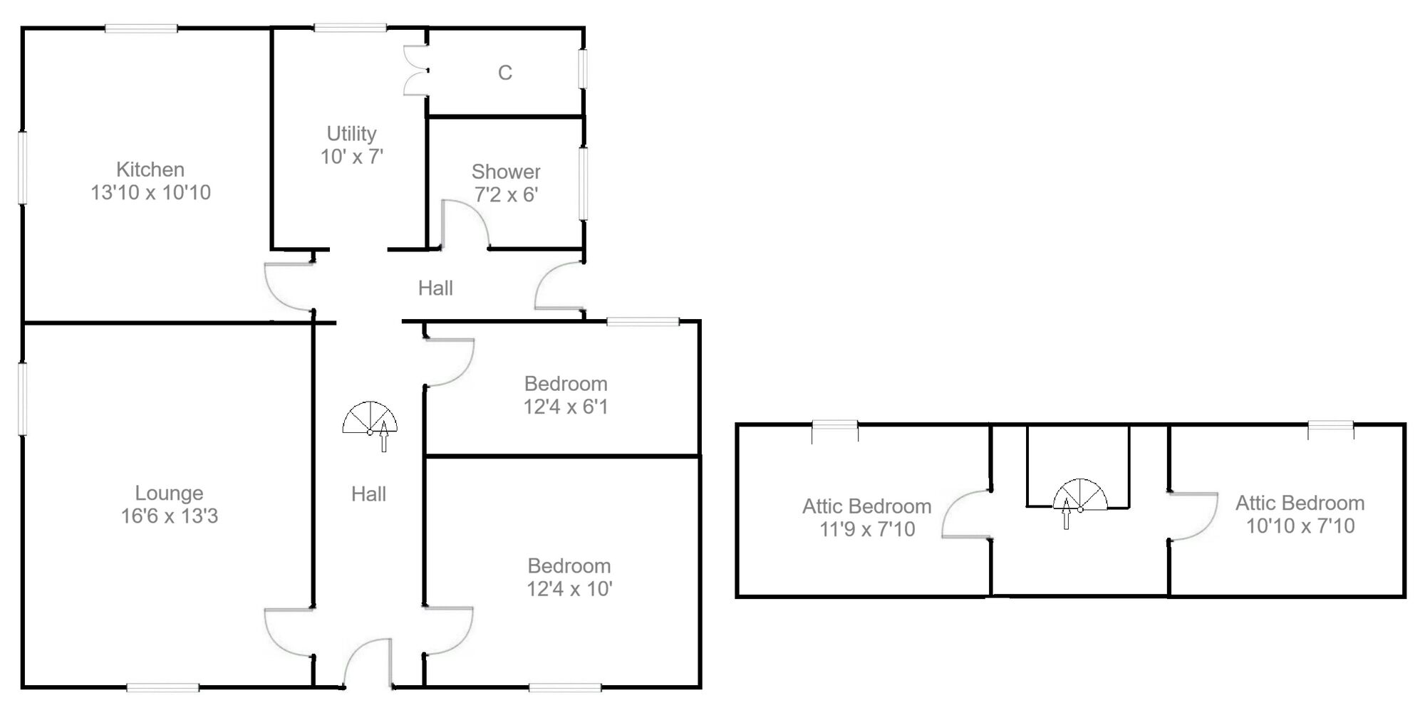Floorplan of 2 bedroom Detached Property for sale, Quothquan, Biggar, South Lanarkshire, ML12