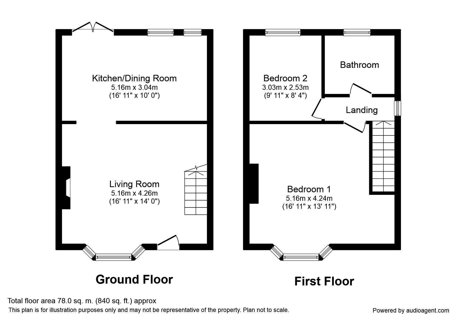 Floorplan of 2 bedroom End Terrace House to rent, Manchester Road, Astley,Tyldesley, Manchester, M29