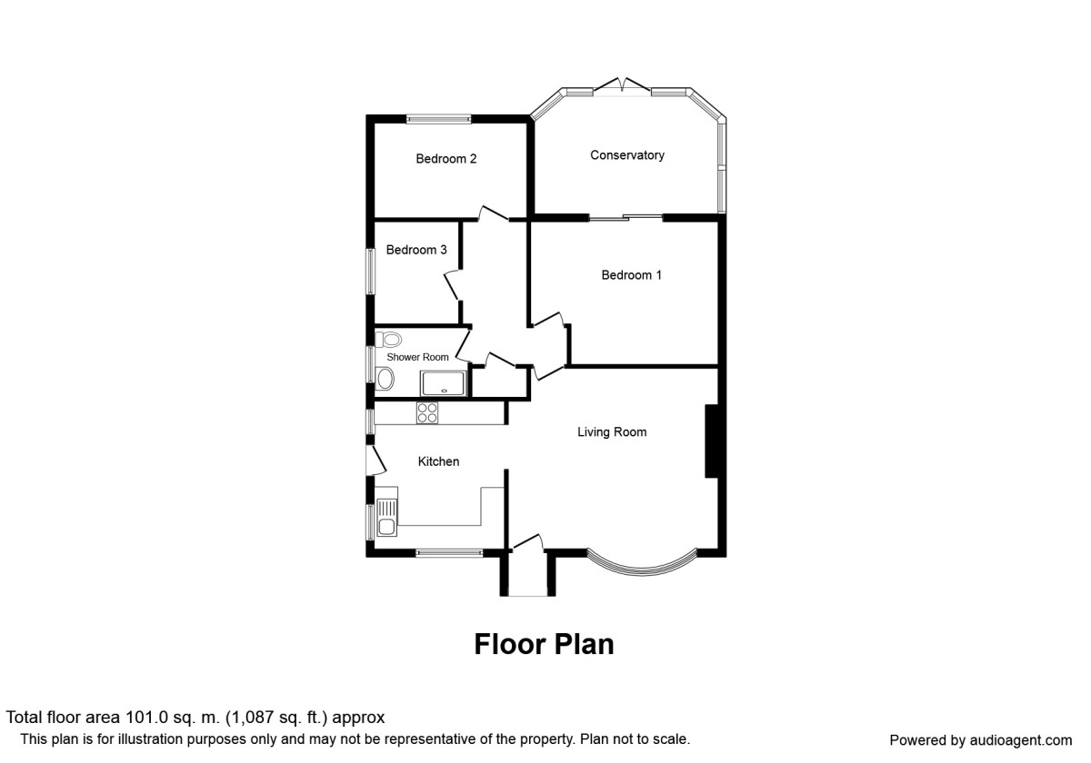 Floorplan of 3 bedroom Semi Detached Bungalow to rent, Fieldhead Avenue, Astley,Tyldesley, Manchester, M29
