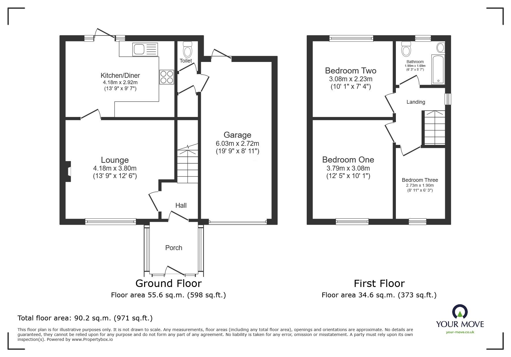 Floorplan of 3 bedroom Semi Detached House for sale, Carlton Street, Farnworth, Greater Manchester, BL4